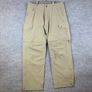 Kuhl Renegade Stealth Convertible Pants Mens 34x30 Green Cargo Hiking 5138